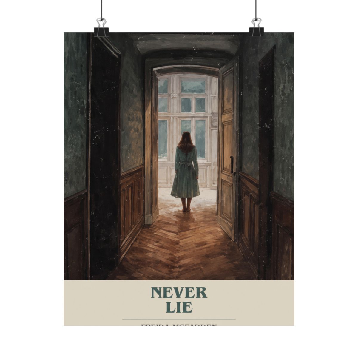 Never Lie by Freida McFadden Modern Minimalist Poster, Thriller Book Art, Bookish Gift, Reading Nook Print - alternate angle 5, merchandise