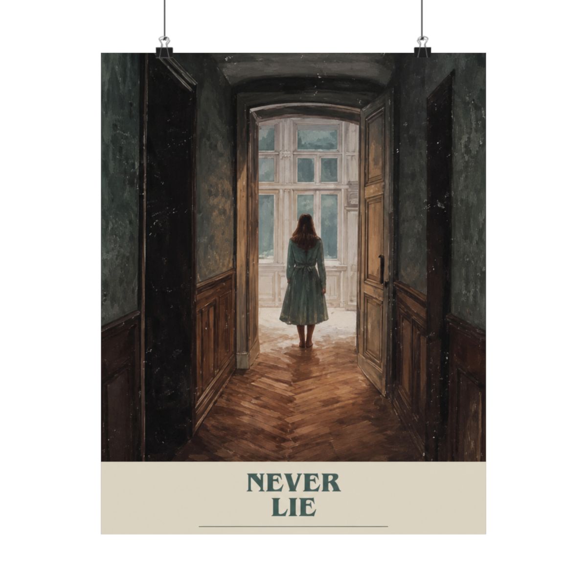 Never Lie by Freida McFadden Modern Minimalist Poster, Thriller Book Art, Bookish Gift, Reading Nook Print - alternate angle 3, merchandise