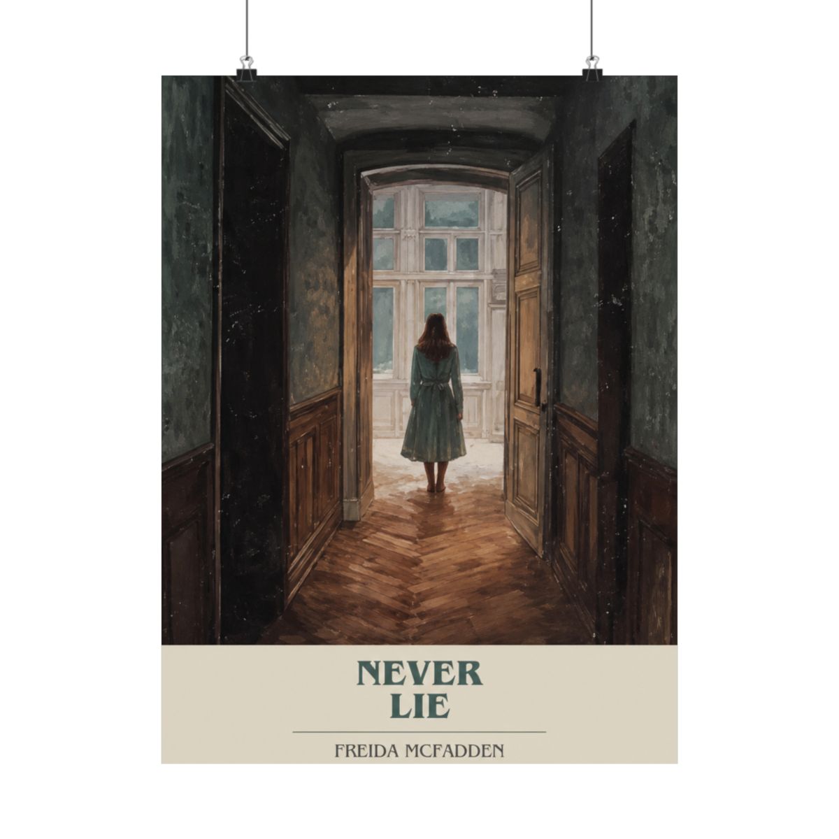 Never Lie by Freida McFadden Modern Minimalist Poster, Thriller Book Art, Bookish Gift, Reading Nook Print - alternate angle 2, merchandise